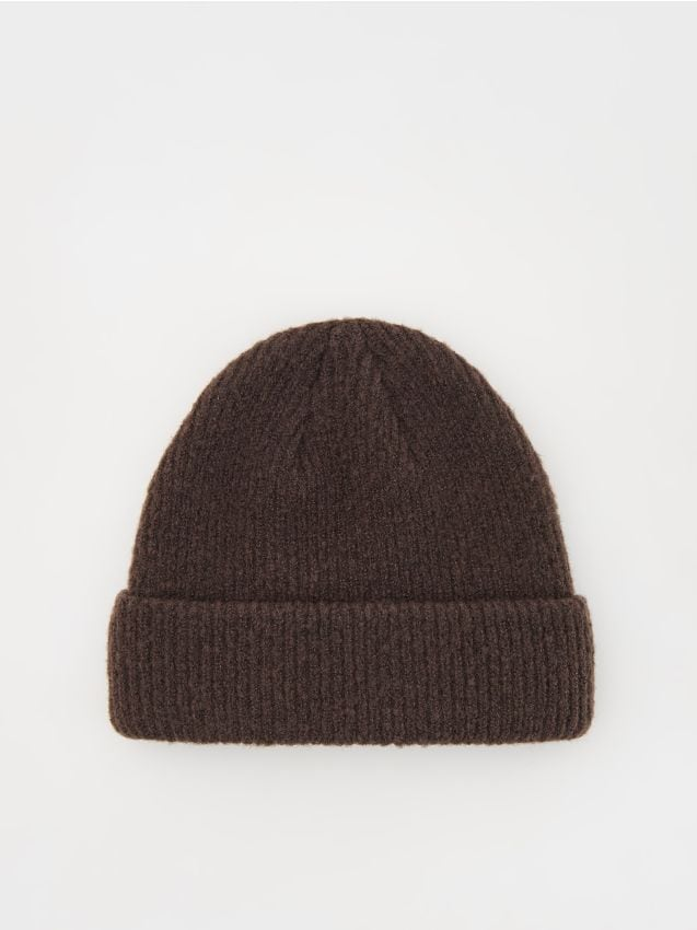 Reserved - Czapka beanie - ciemnobrązowy miniaturka