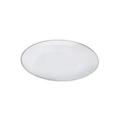Talerz porcelanowy ze złotym rantem 20cm