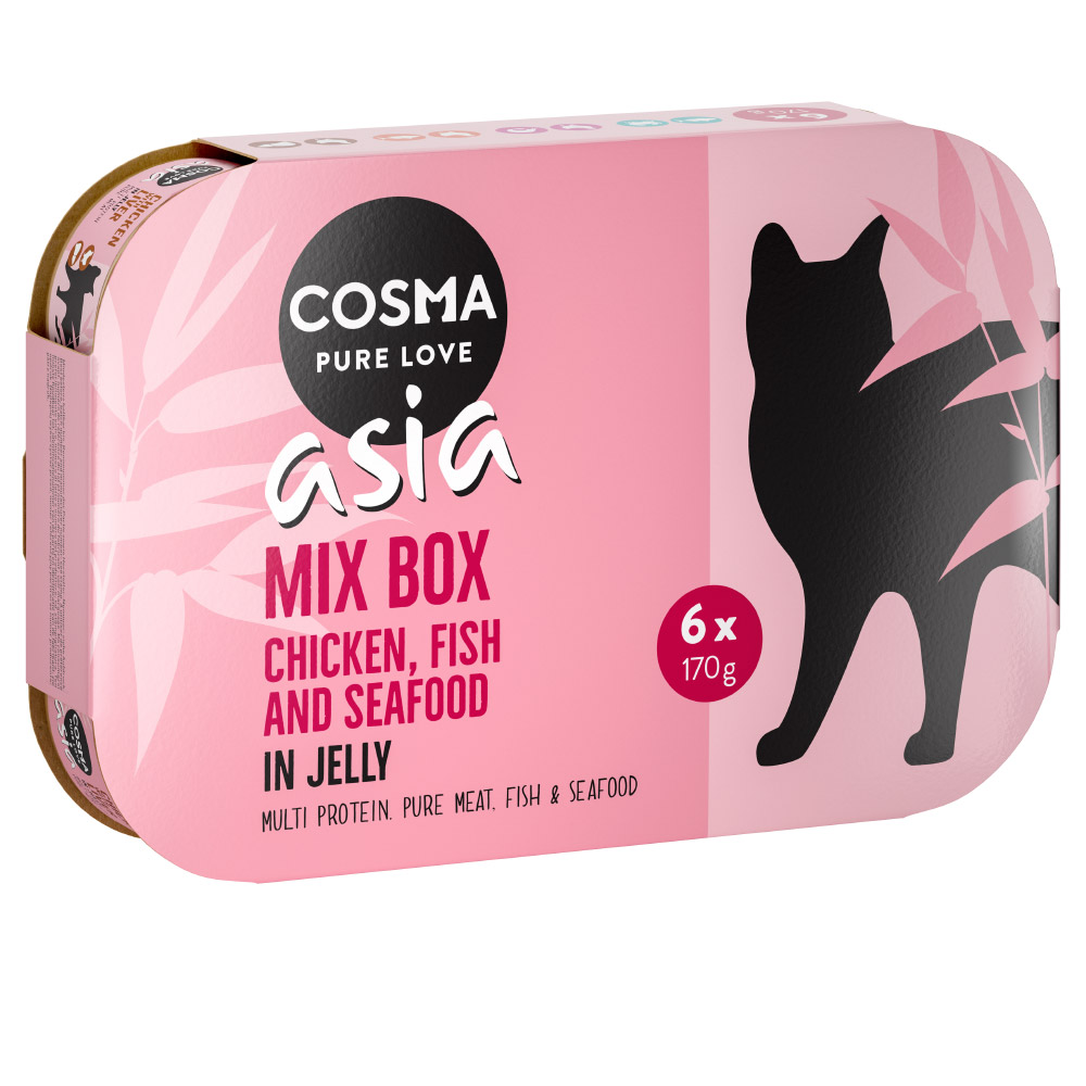 Cosma Asia w galarecie, 6 x 170 g - Pakiet mieszany I (4 smaki)