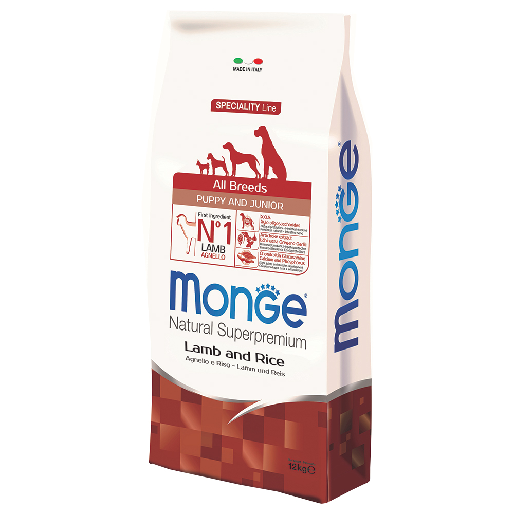 Monge All Breed Puppy Jagnięcina z ryżem - 2 x 12 kg