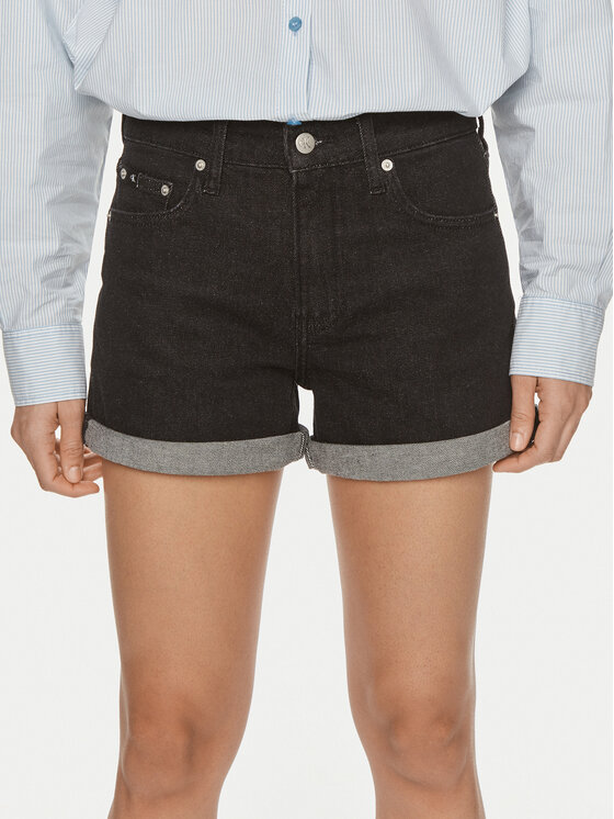 Calvin Klein Jeans Szorty jeansowe J20J222808 Czarny Regular Fit