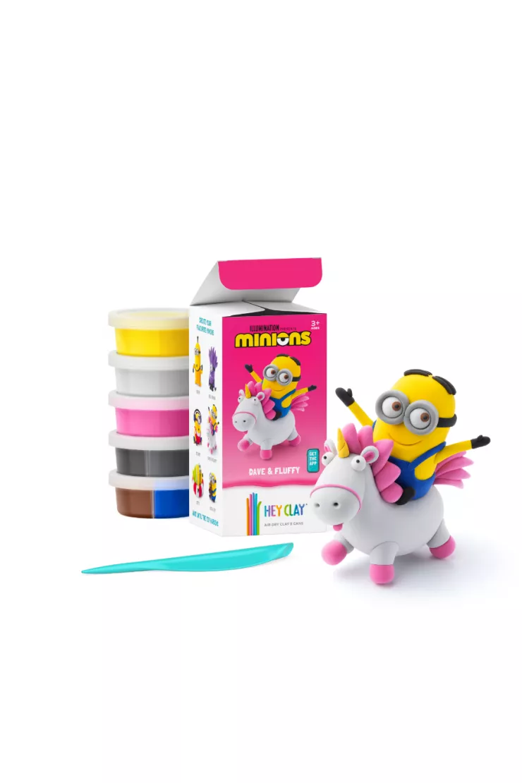 Hey Clay - Figurki Minionki Dave + Fluffy + akcesoria