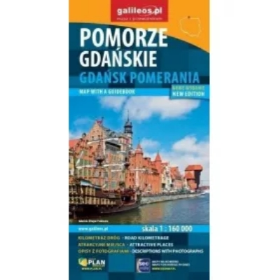 Pomorze gdańskie. Mapa z przewodnikiem w skali 1:160 000 (wersja polsko-angielska) miniaturka