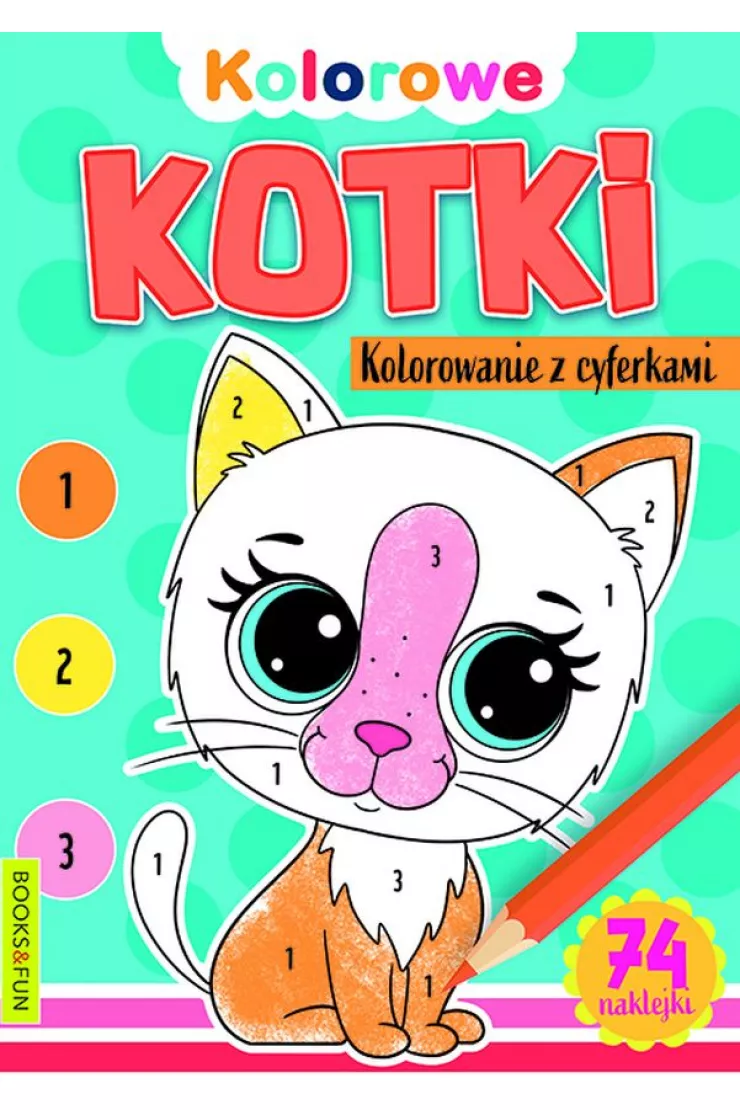 Kotki. Kolorowanie z cyferkami