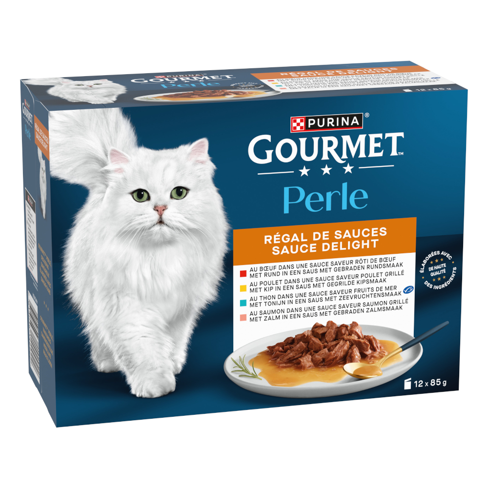 Gourmet Perle Wybór dań mieszanych, w sosie, 12 x 85 g - Przyjemność w sosie