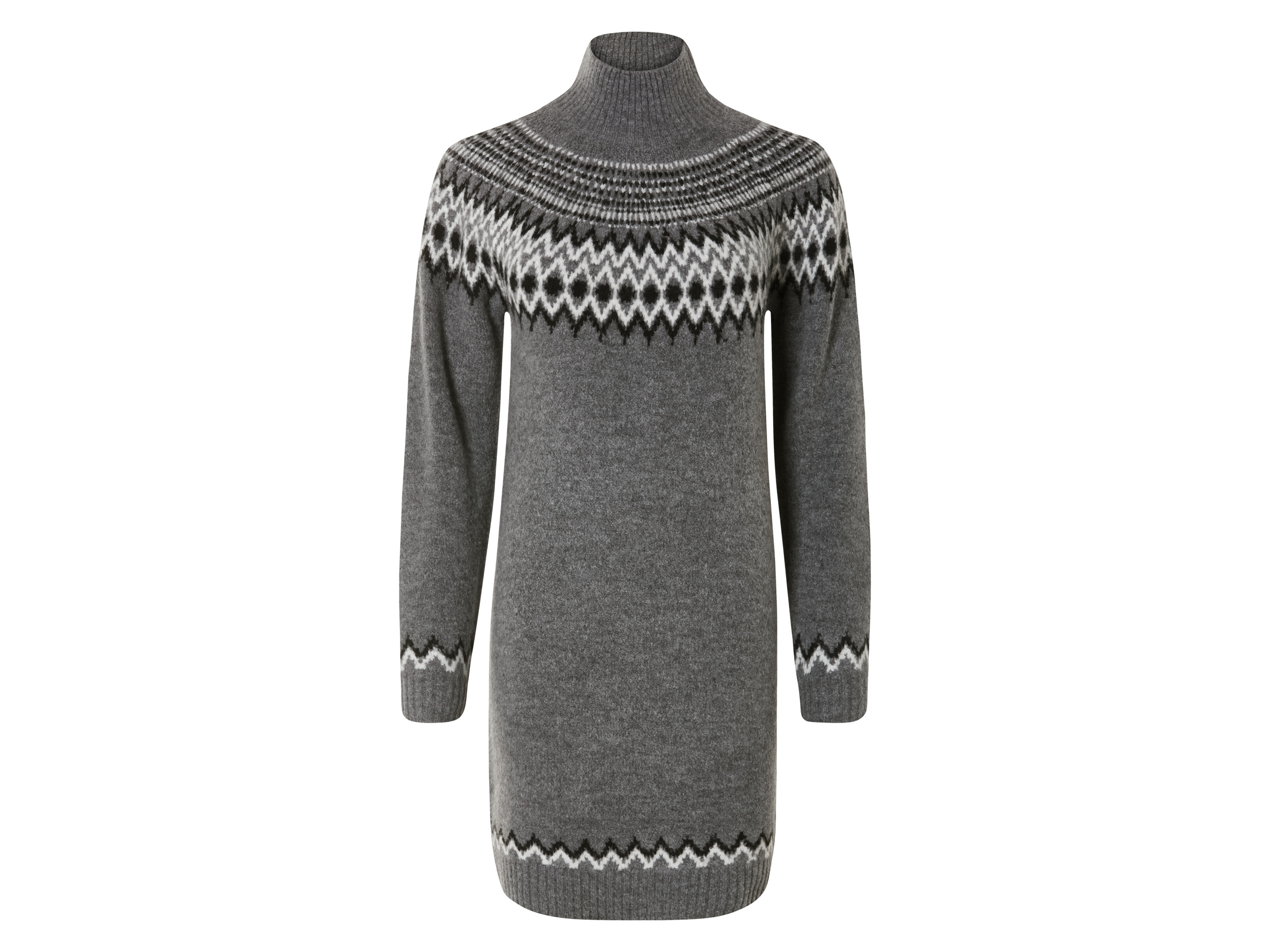 esmara® Sukienka damska z dzianiny (XS (32/34), Szary)