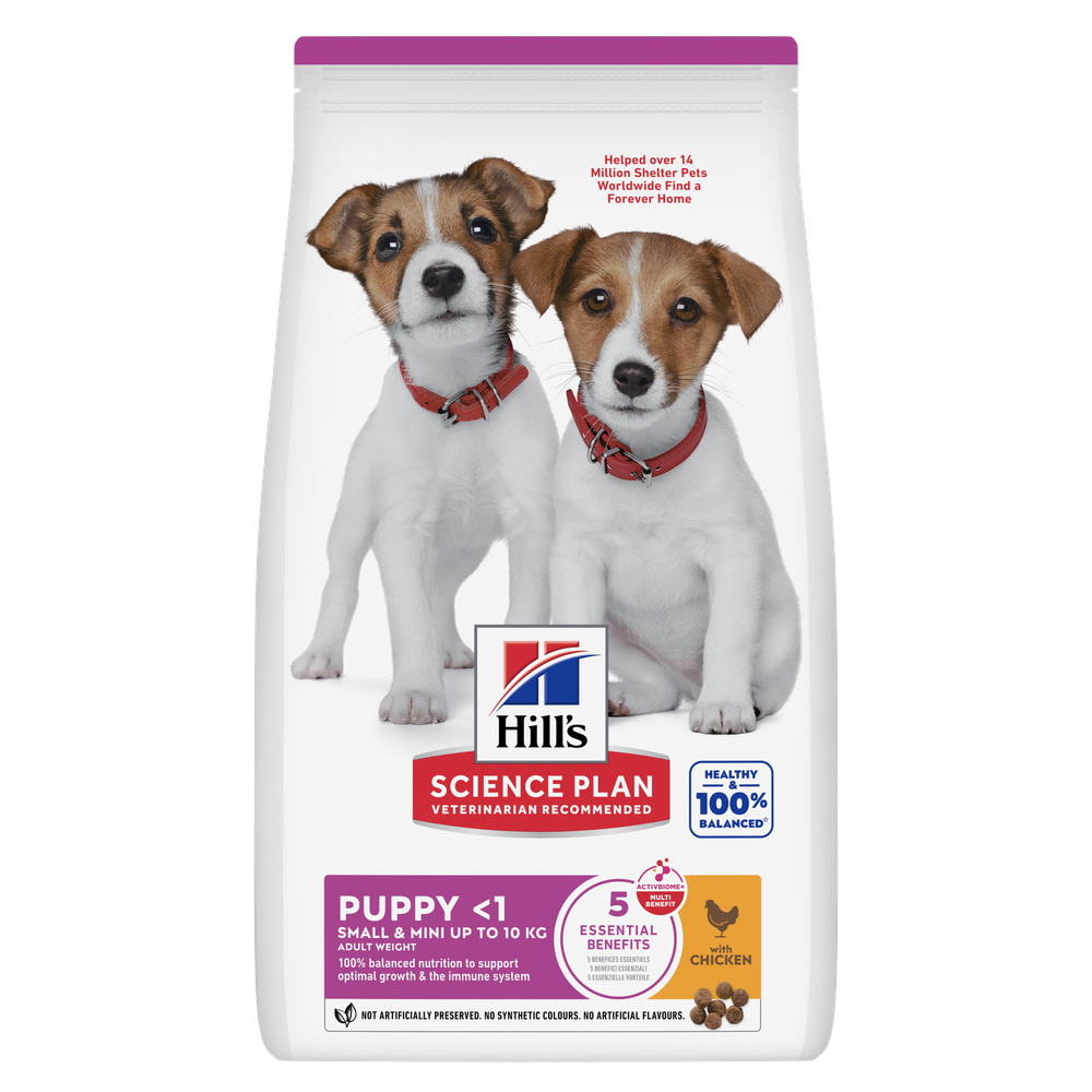 Dwupak Hill's  - Puppy <1 Small & Mini, kurczak, 2 x 3 kg
