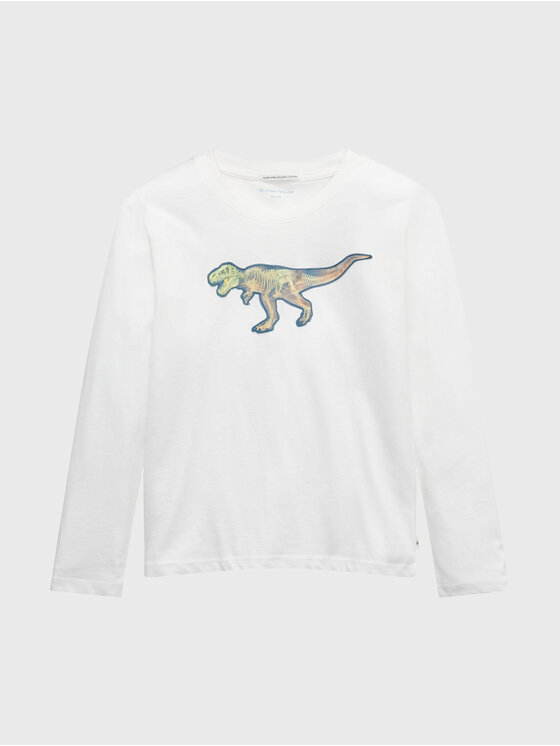 Tom Tailor Longsleeve 1033090 Biały Regular Fit