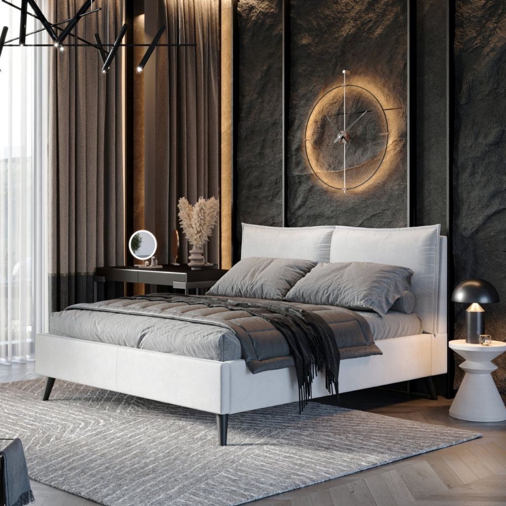 Łóżko kontynentalne Pillows 140x200 cm Grupa 1 tapicerowane, ramowe/kontynentalne, POJEMNIK