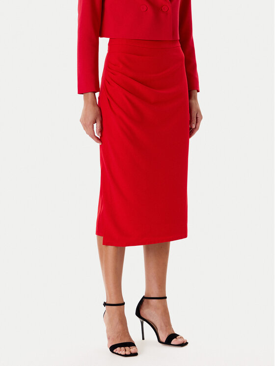 Tatuum Spódnica ołówkowa Sinia T2508.173 Czerwony Regular Fit