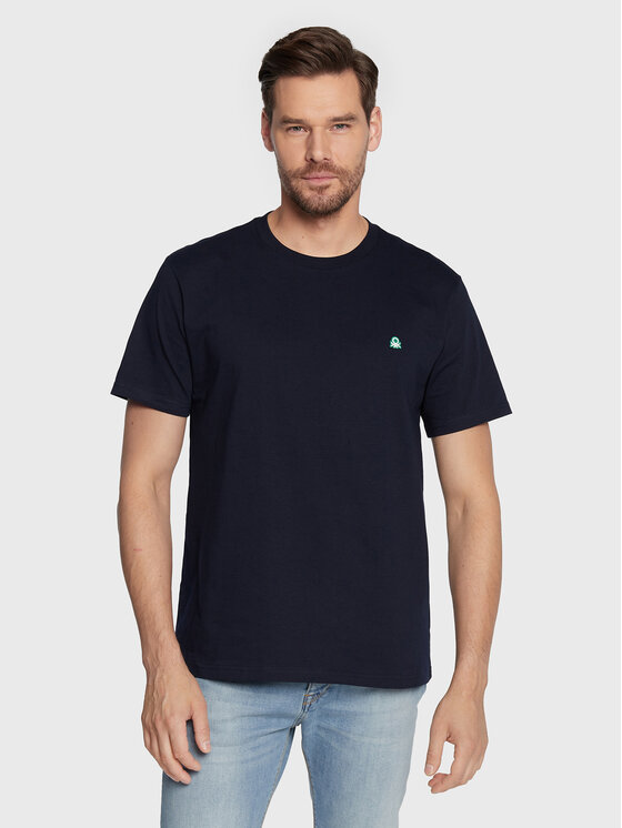 United Colors Of Benetton T-Shirt 3MI5J1AF7 Granatowy Regular Fit