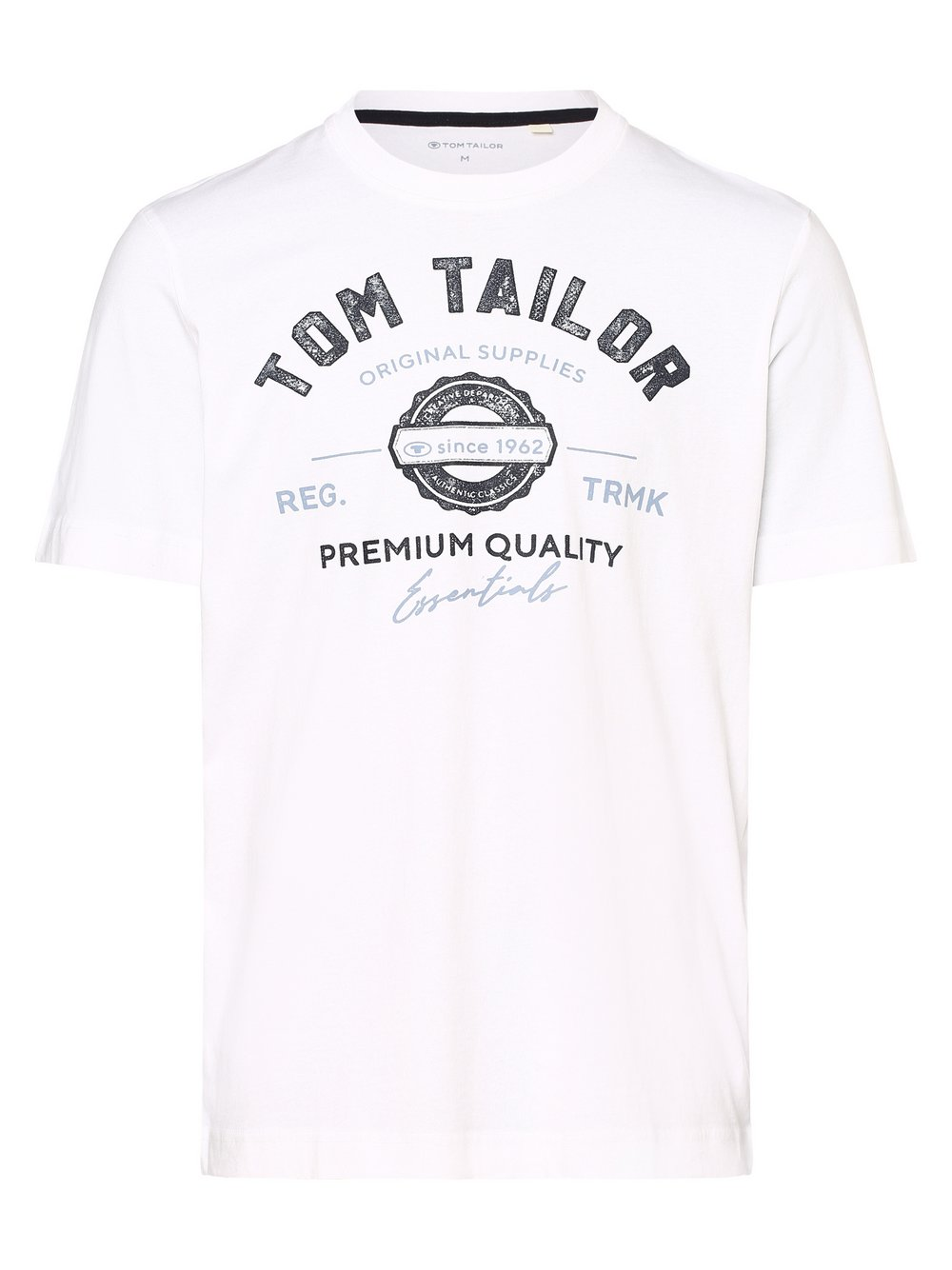 Tom Tailor T-shirt męski Mężczyźni Bawełna biały, M