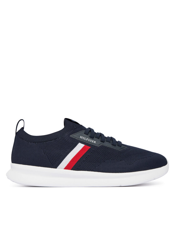 Tommy Hilfiger Sneakersy Lightweight Knitted Runner FM0FM05756 Granatowy