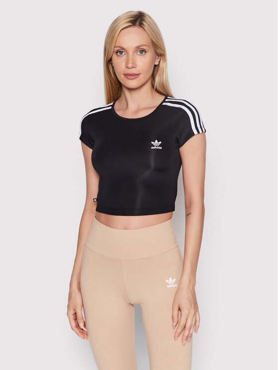 adidas T-Shirt adicolor Classics 3-Stripes HM4710 Czarny Slim Fit
