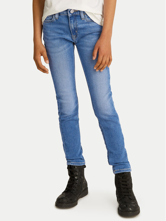 Calvin Klein Jeans Jeansy IG0IG02707 Niebieski Skinny Fit