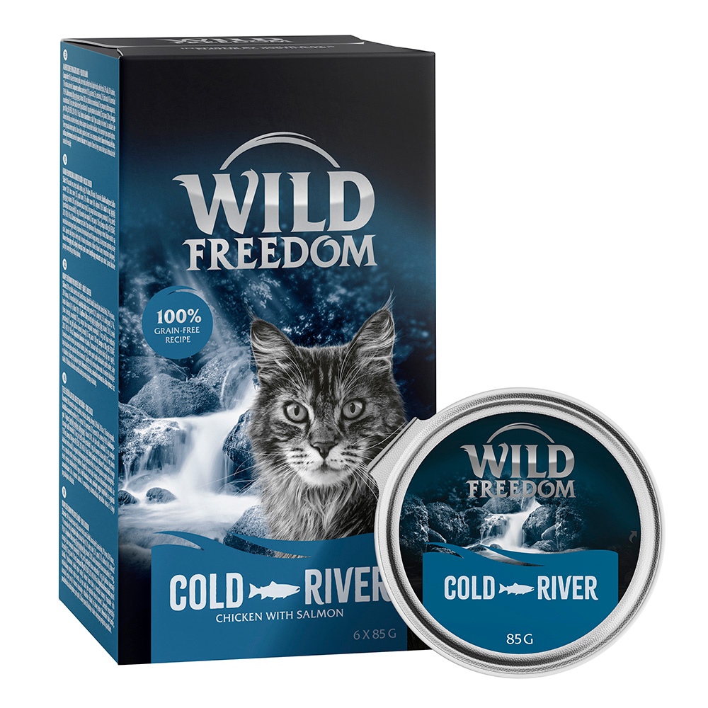 Pakiet Wild Freedom Adult, tacki, 12 x 85 g - Cold River, łosoś i kurczak