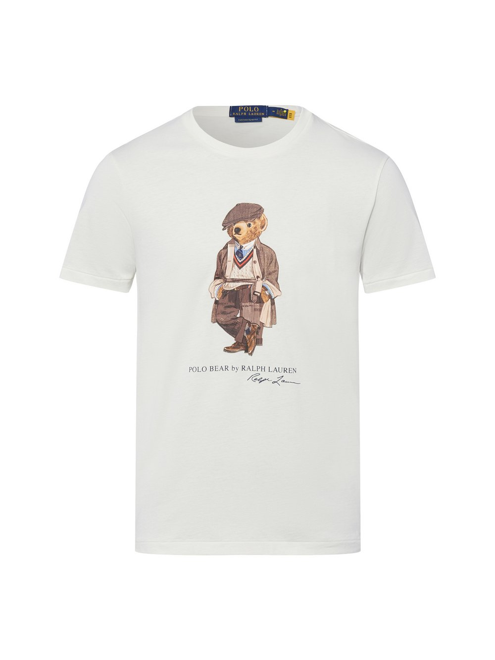 Polo Ralph Lauren T-shirt - niestandardowy krój slim fit Mężczyźni Bawełna biały, M