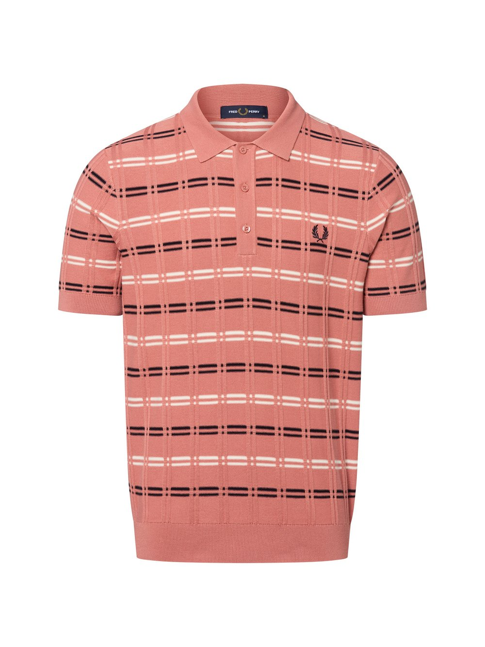 Fred Perry Męska koszulka polo Mężczyźni Bawełna różowy|wielokolorowy, M