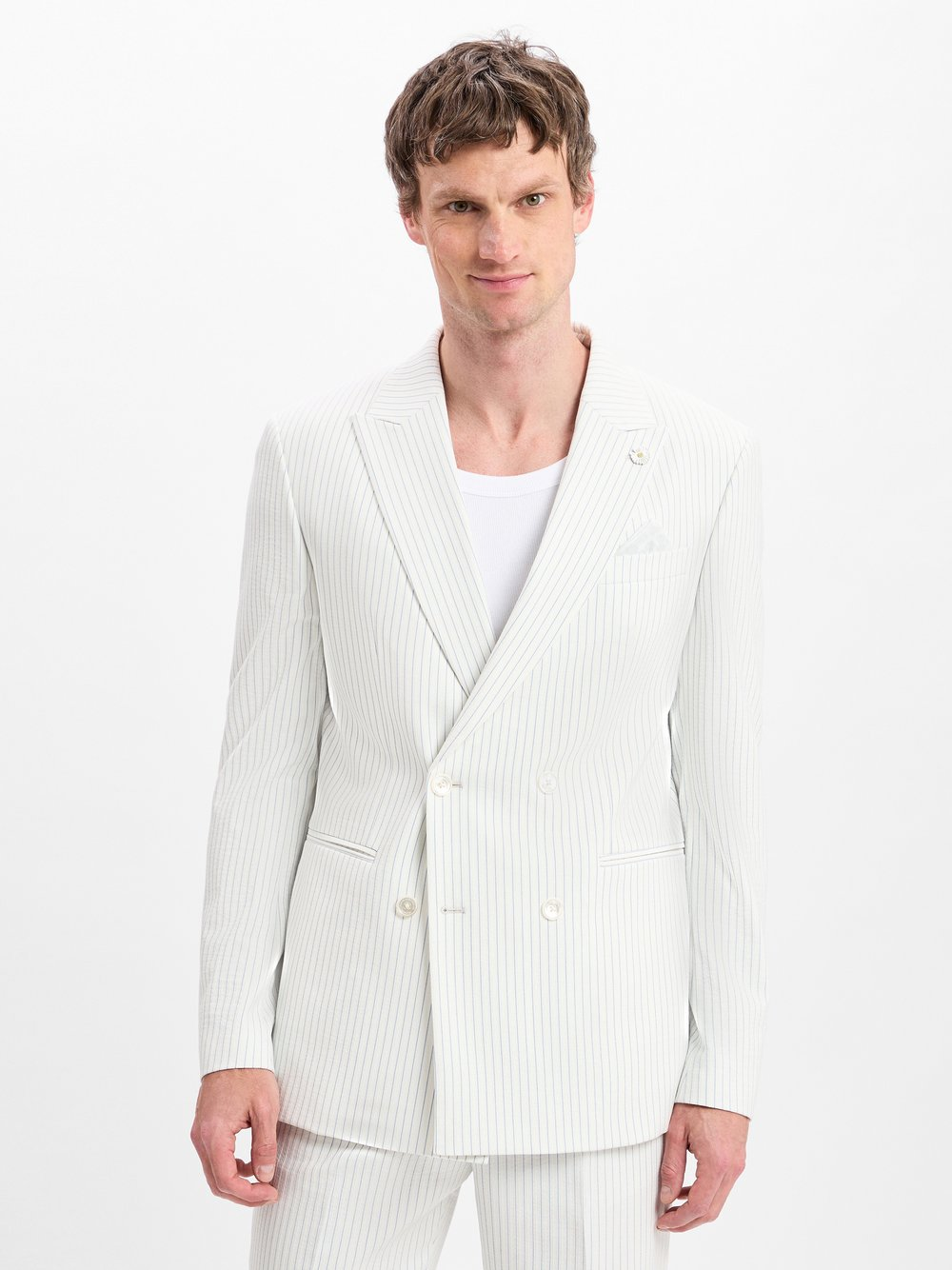 Finshley & Harding London Męska kurtka modułowa - Berry Mężczyźni Comfort Fit biały, 102