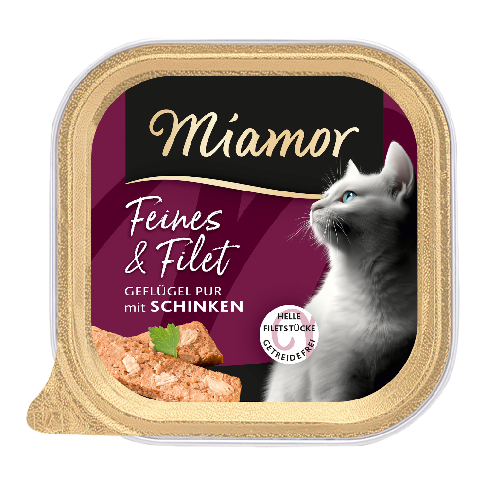 Korzystny pakiet Miamor Feines & Filet, 32 x 100 g - Drób i szynka