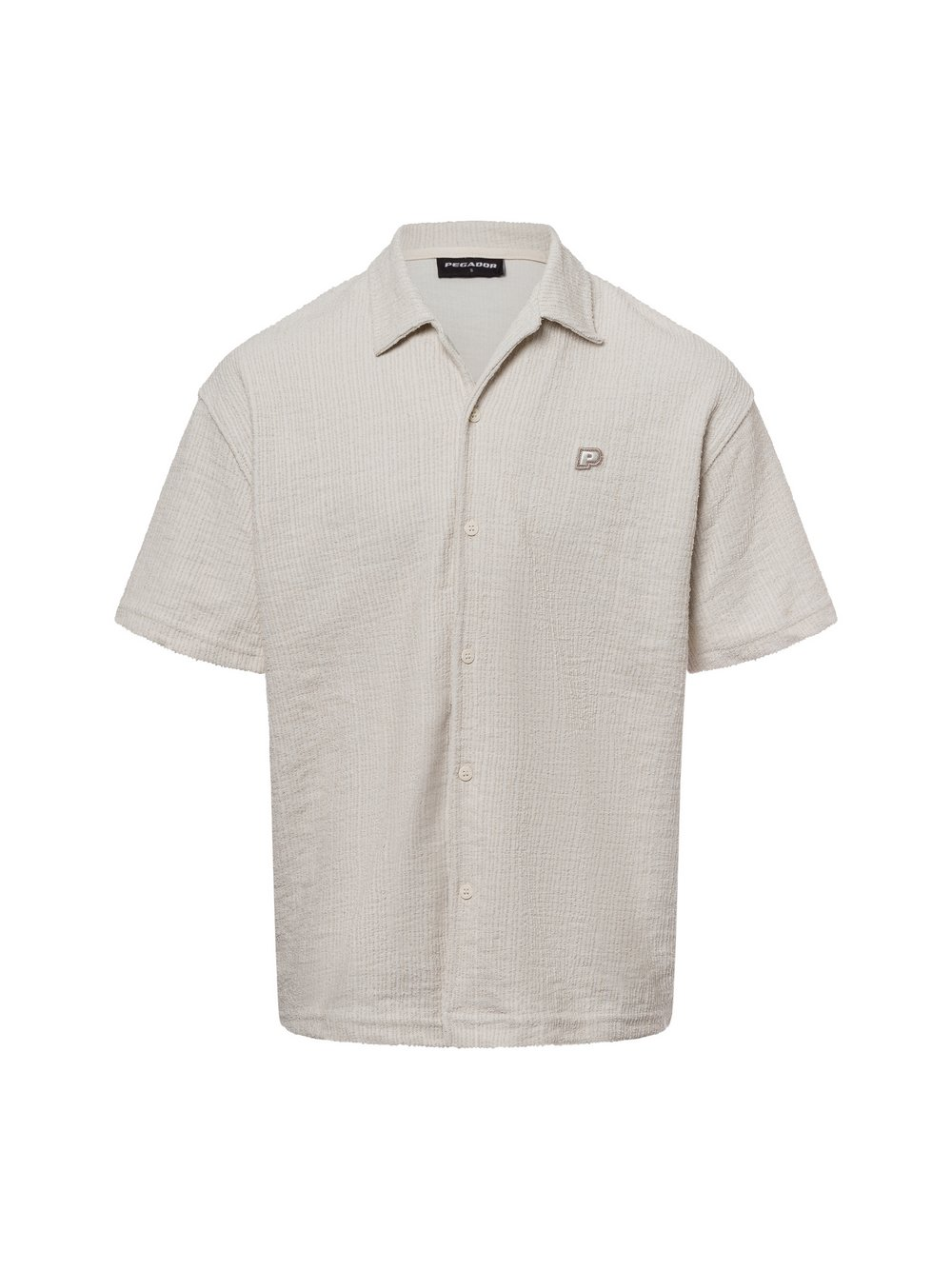 PEGADOR Męska koszula casual - Libco Mężczyźni Comfort Fit beżowy, M