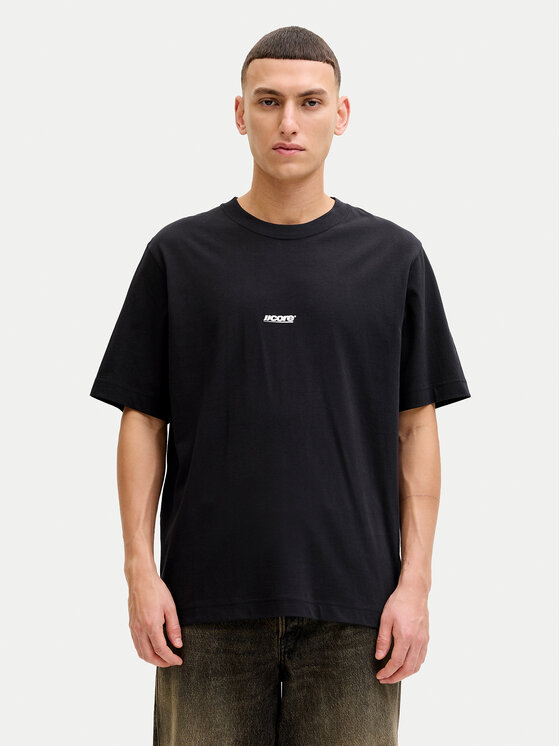 Jack & Jones T-Shirt Club 12289842 Czarny Relaxed Fit