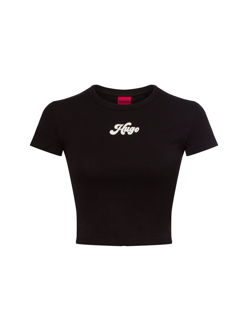 HUGO Damski croptop - Delanor Kobiety Bawełna czarny, L