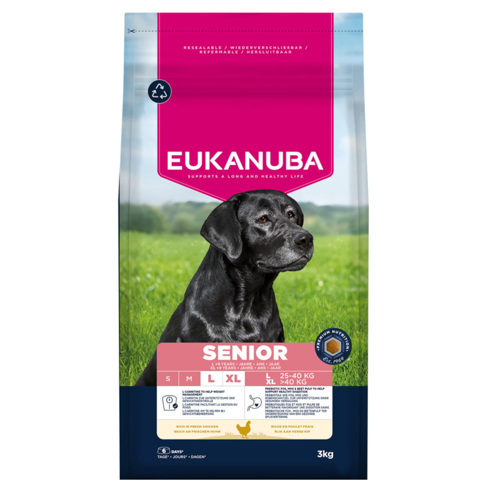 Eukanuba Premium Nutrition Senior Large & Giant Breed, kurczak - 2 x 3 kg