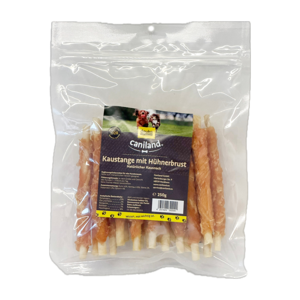 Caniland pałeczki do żucia z piersią kurczaka - 250 g