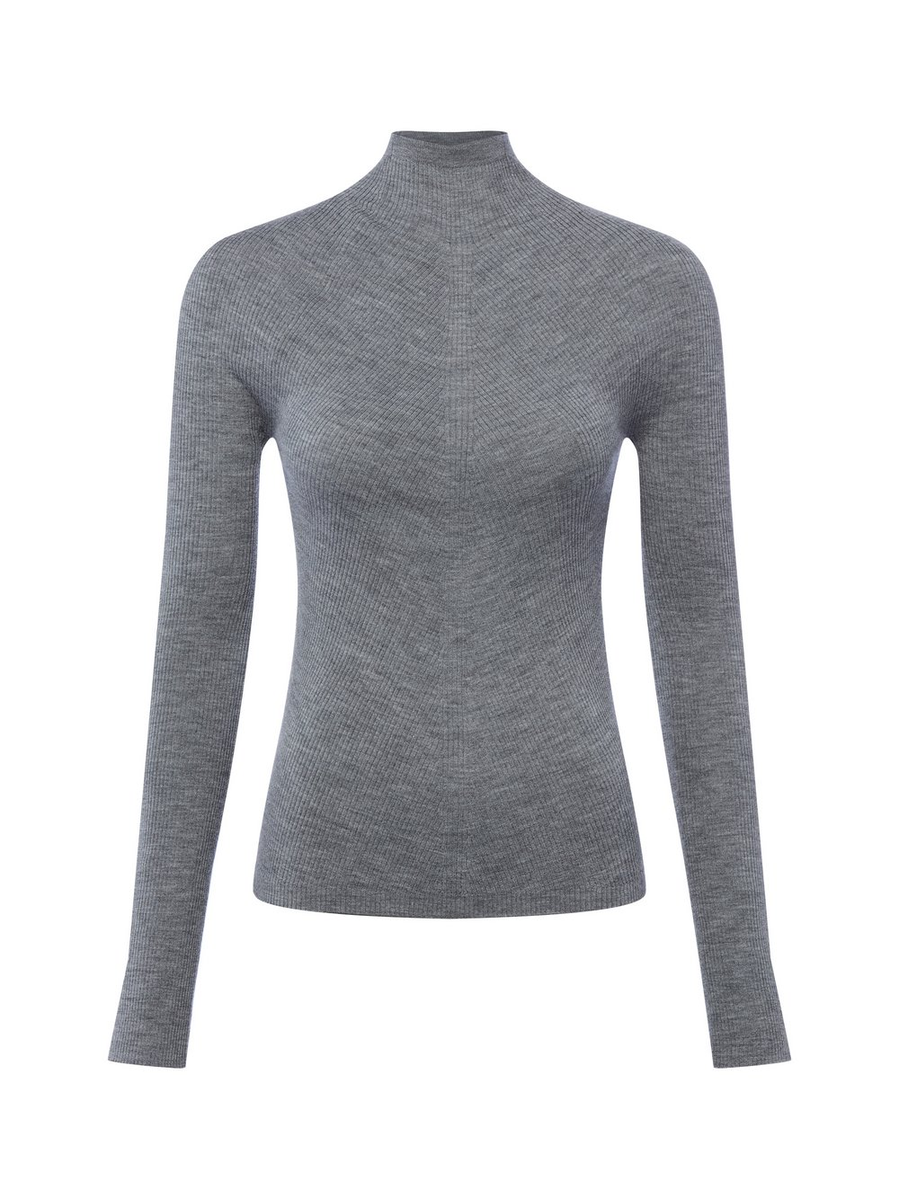 BOSS Sweter damski z dzianiny - Foliora Kobiety wełna ze strzyży szary, XL