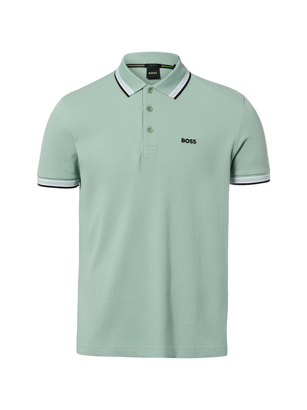BOSS Green Męska koszulka polo - Paddy Mężczyźni Bawełna zielony, M