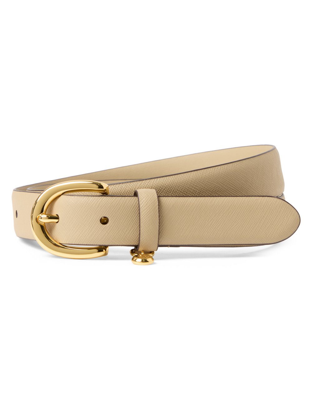 Lauren Ralph Lauren Pasek damski Kobiety skóra beżowy, S