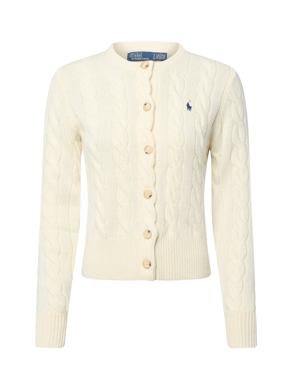 Polo Ralph Lauren Kardigan damski z zawartością kaszmiru Kobiety Kaszmir biały, M