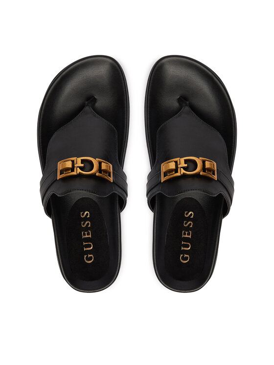 Guess Japonki FLJFRR LEA03 Czarny