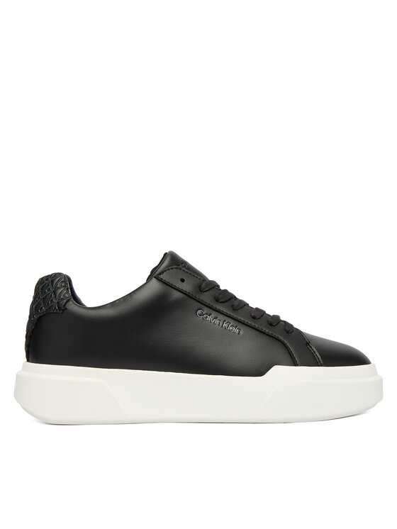 Calvin Klein Sneakersy Chunky Cupsole Laceup Lth Bt Aop YW0YW02036 Czarny