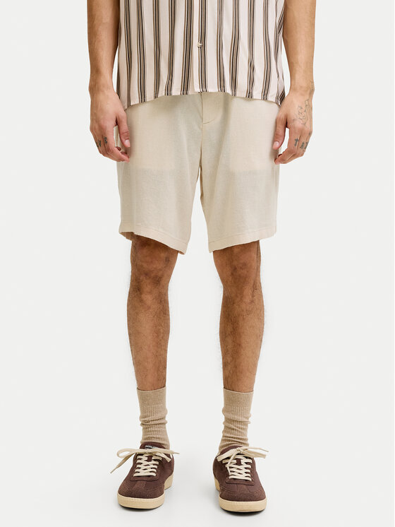 Jack & Jones Szorty materiałowe Ace Mykonos 12269376 Beżowy Regular Fit