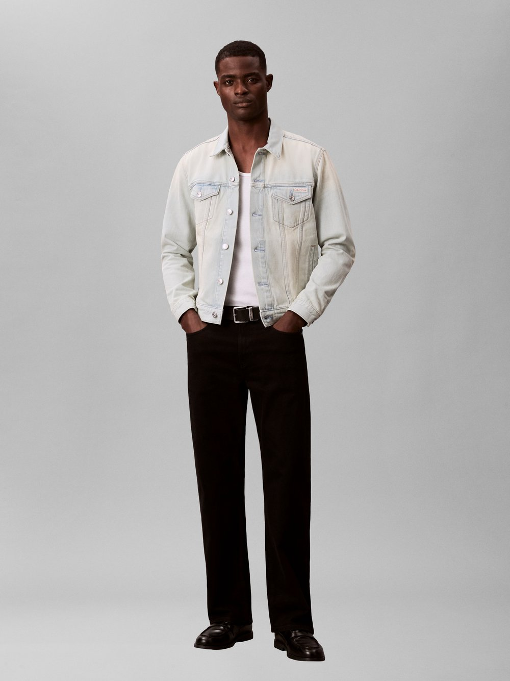 Calvin Klein Jeans Męska kurtka dżinsowa Mężczyźni Bawełna niebieski, L