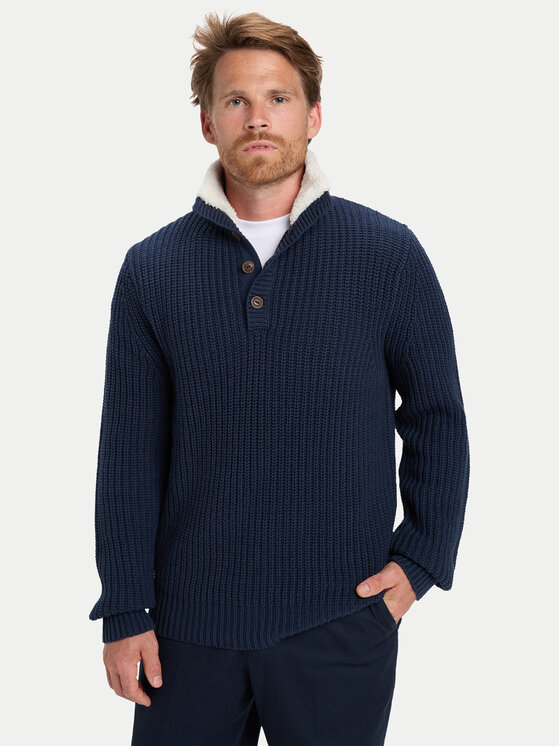 Quiksilver Sweter Boulevard EQYSW03328 Granatowy Regular Fit