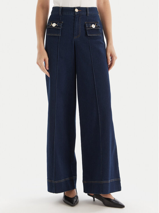 Fracomina Jeansy FS25WV3004W78201 Granatowy Wide Leg