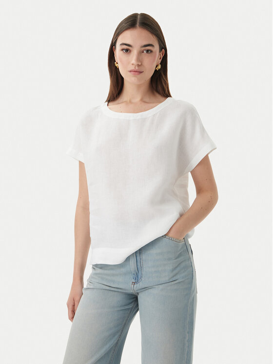 Marella T-Shirt Geyser 2615111132 Biały Regular Fit