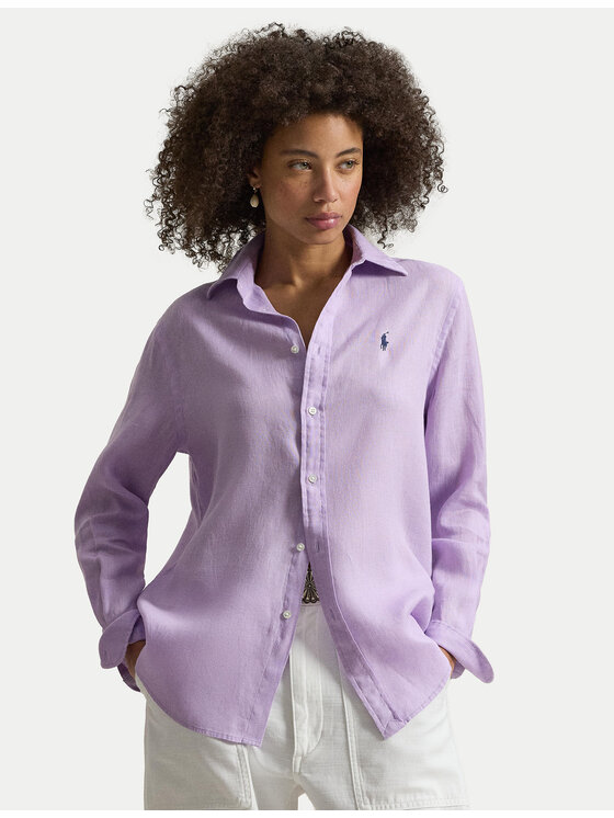 Polo Ralph Lauren Koszula 211970730513 Fioletowy Classic Fit
