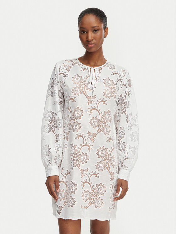 MICHAEL Michael Kors Sukienka letnia MS683E2KR2 Biały Relaxed Fit