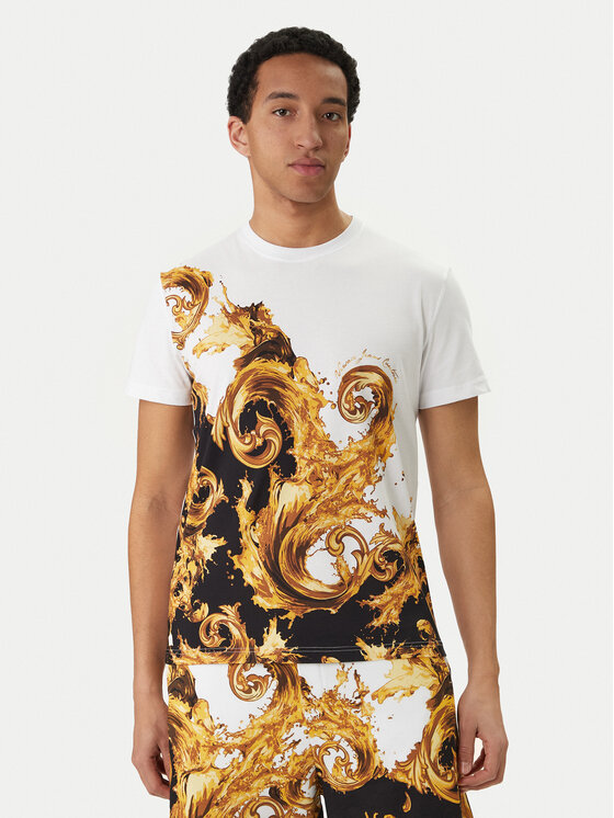 Versace Jeans Couture T-Shirt 80GAH6SB JS541 Biały Slim Fit