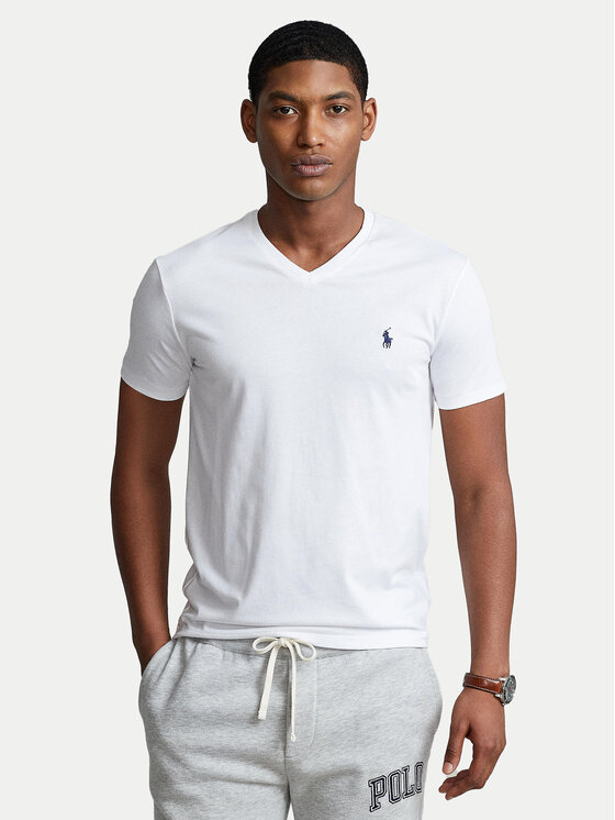 Polo Ralph Lauren T-Shirt 710671453008 Biały Custom Slim Fit