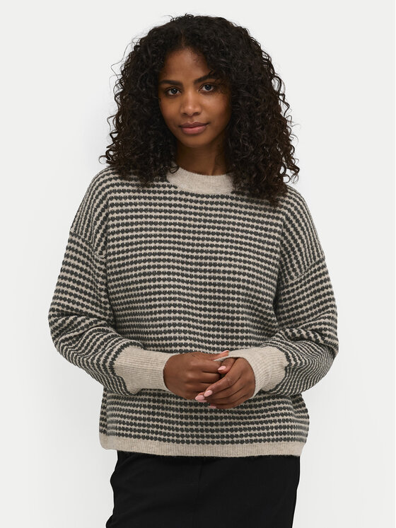 Kaffe Sweter Ellery 10509032 Beżowy Loose Fit