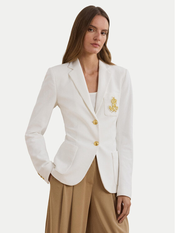 Lauren Ralph Lauren Marynarka Spsu20 200797305 Biały Regular Fit