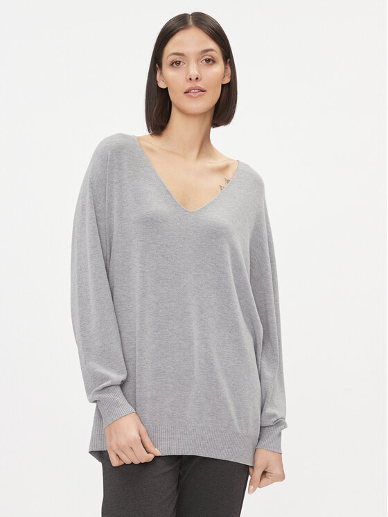 Kontatto Sweter 3M1015 Szary Regular Fit