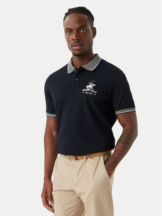 Beverly Hills Polo Club Polo M2607-HR Granatowy Regular Fit