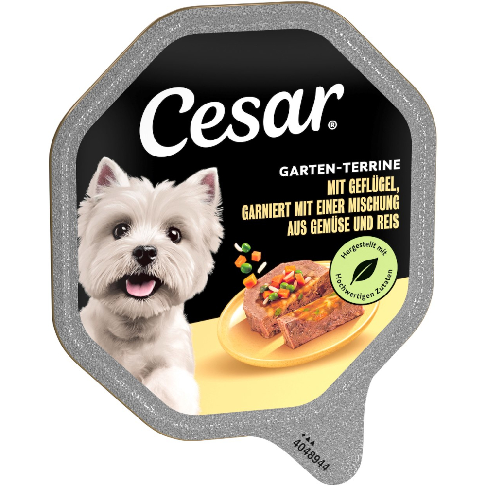 Megapakiet Cesar w tackach, 28 x 150 g - Drób z warzywami i ryżem