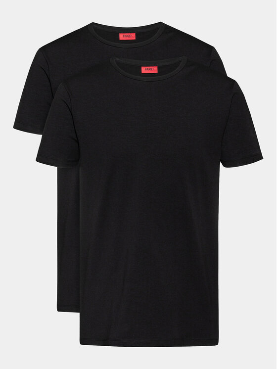 HUGO Komplet t-shirtów Round 50325440 Czarny Regular Fit